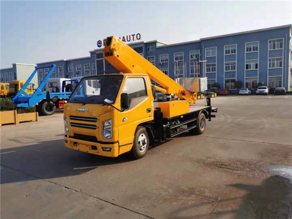 國(guó)六江鈴順達藍牌17.5米直臂伸縮式高空作業車