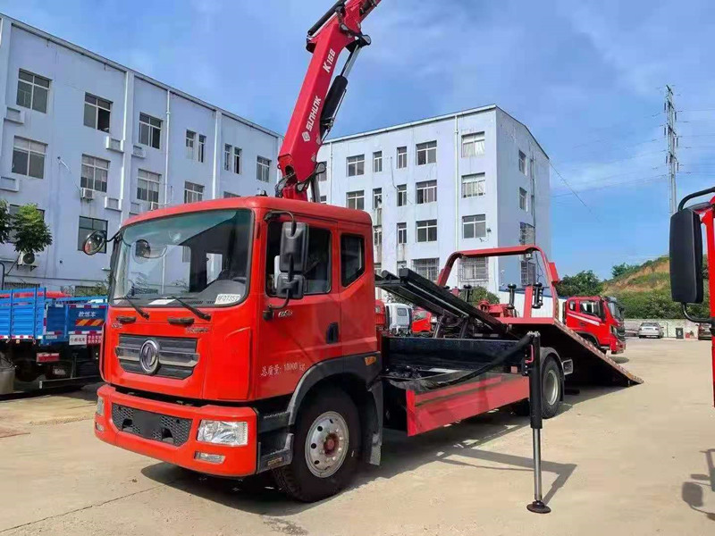 國(guó)六東風多利卡D9宏昌天馬8噸折臂清障帶吊